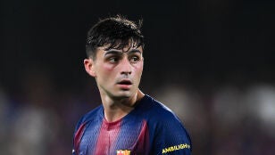 Pedri Gonz&aacute;lez durante un partido con el Bar&ccedil;a