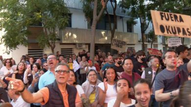 Calvario nocturno después de la concentración contra el 