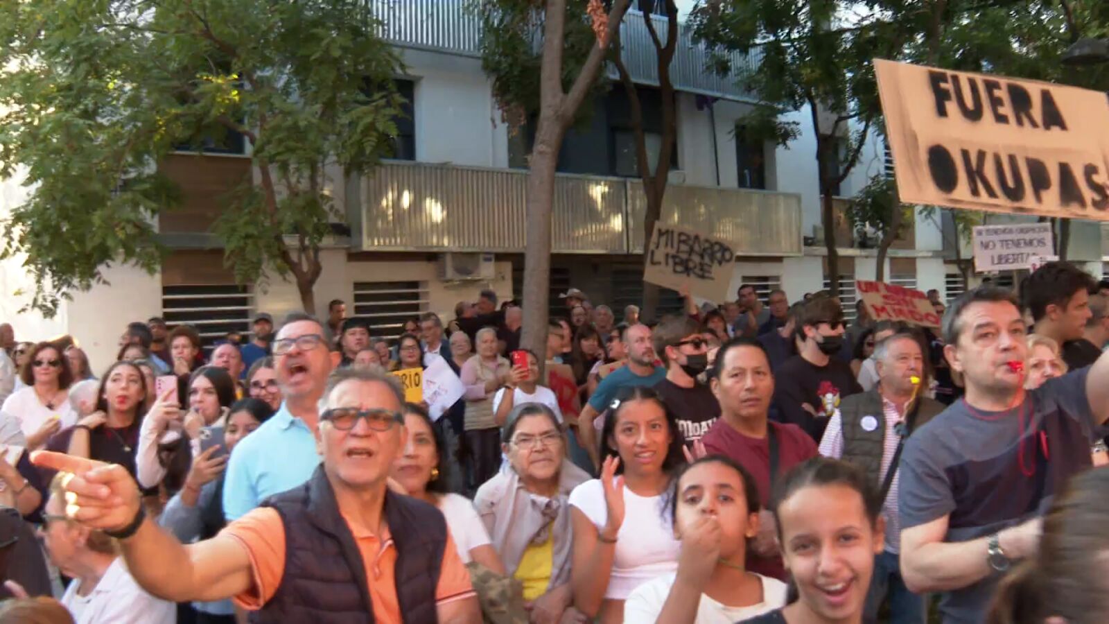 Calvario nocturno después de la concentración contra el 