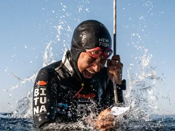 La apneísta Isabel Sánchez-Arán, tras una inmersión La apneísta Isabel Sánchez-Arán, tras una inmersión