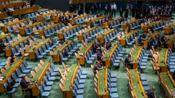 La Asamblea prácticamente vacía durante el discurso de Netanyahu