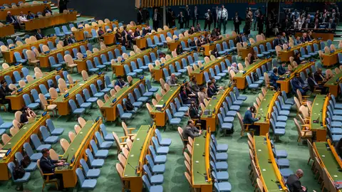 La Asamblea prácticamente vacía durante el discurso de Netanyahu La Asamblea prácticamente vacía durante el discurso de Netanyahu