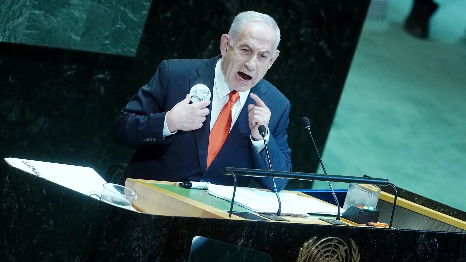 Benjamin Netanyahu, en la Asamblea General de la ONU Benjamin Netanyahu, en la Asamblea General de la ONU