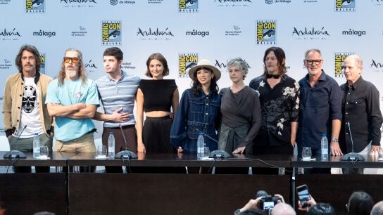 Eduardo Noriega, &Oacute;scar Jaenada, Hugo Arbu&eacute;s, Candela Saitta, Alexandra Masangkay, Melissa McBride, Norman Reedus y los productores Dan Percival y David Za, presentan la serie The Walking Dead: Daryl Dixon en la San Diego Comic-Con M&aacute;laga