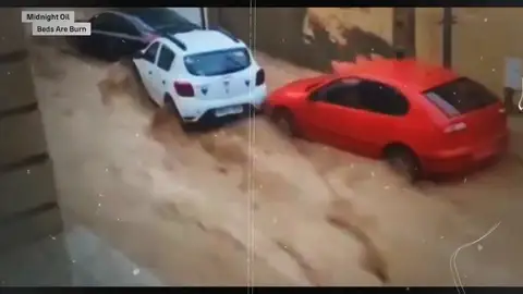 Imagen del temporal en Zaragoza Imagen del temporal en Zaragoza