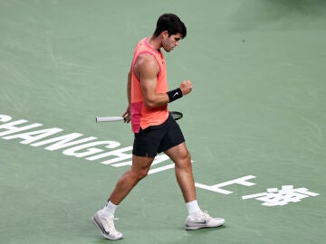 Carlos Alcaraz, en el torneo de Shanghái en 2024