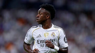 Vinicius Jr durante el Real Madrid-Marsella de Champions League
