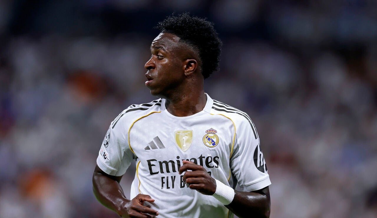 Vinicius Jr durante el Real Madrid-Marsella de Champions League