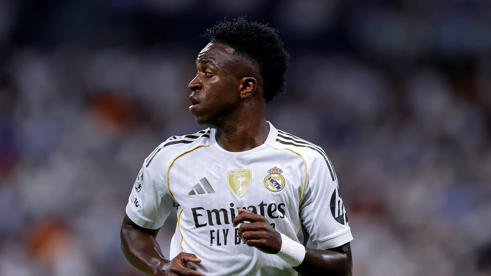 Vinicius Jr durante el Real Madrid-Marsella de Champions League Vinicius Jr durante el Real Madrid-Marsella de Champions League