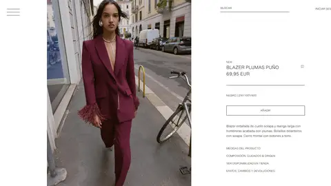 Blazer con plumas Blazer con plumas