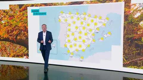 Roberto Brasero y la previsión del jueves 2 de octubre Roberto Brasero y la previsión del jueves 2 de octubre