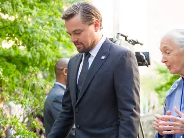 Leonardo DiCaprio y Jane Goodall Leonardo DiCaprio y Jane Goodall