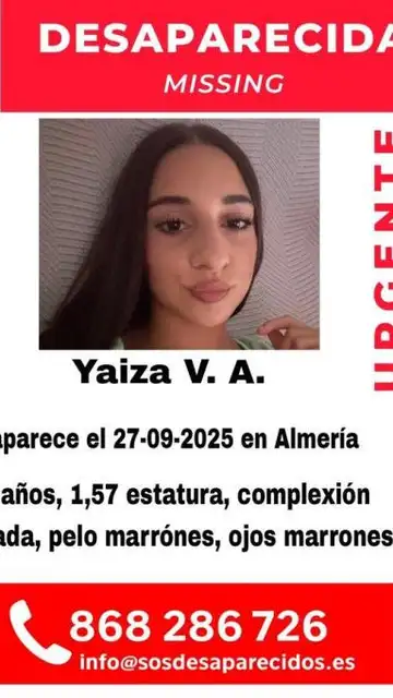 Yaiza V.A, menor desaparecida Yaiza V.A, menor desaparecida