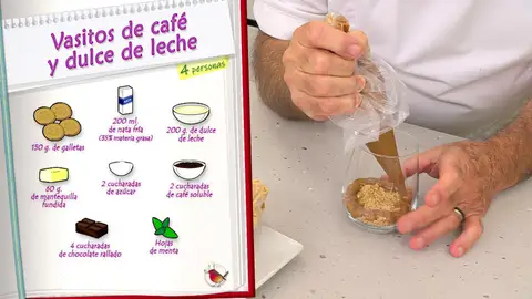 Ingredientes Vasitos de café y dulce de leche Ingredientes Vasitos de café y dulce de leche