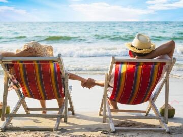 Pareja en la playa