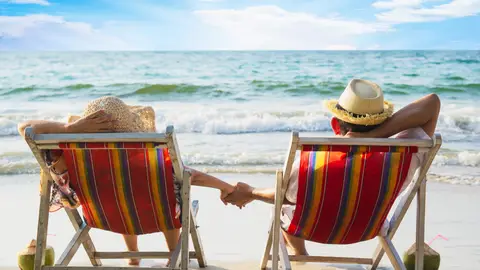 Pareja en la playa Pareja en la playa