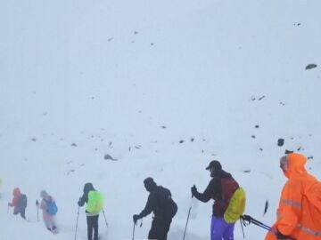 Montañeros en el Monte Everest