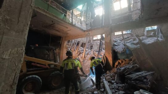 Imagen de la situaci&oacute;n despu&eacute;s del derrumbe 
