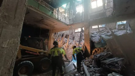 Imagen de la situación después del derrumbe Imagen de la situación después del derrumbe