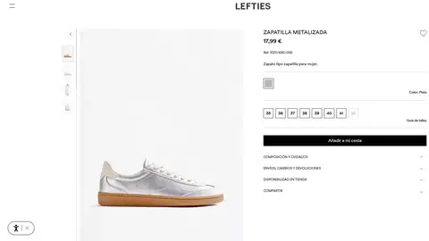 Zapatillas plata Zapatillas plata