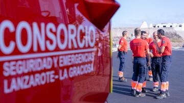 Bomberos del Consorcio de Emergencias de Lanzarote.