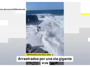 Bañistas en Tenerife arriesgan su vida con bandera roja Bañistas en Tenerife arriesgan su vida con bandera roja