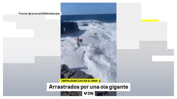 Bañistas en Tenerife arriesgan su vida con bandera roja