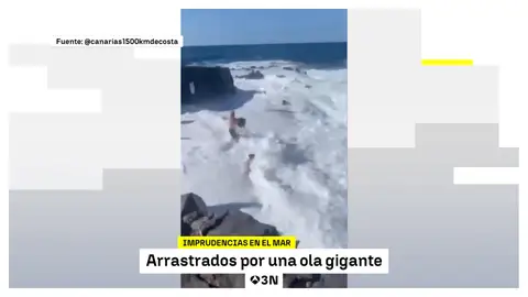 Bañistas en Tenerife arriesgan su vida con bandera roja Bañistas en Tenerife arriesgan su vida con bandera roja