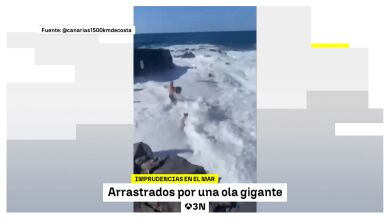 Bañistas en Tenerife arriesgan su vida con bandera roja
