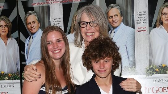 Diane Keaton y sus hijos Dexter y Duke