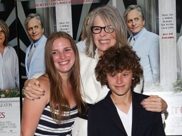 Diane Keaton y sus hijos Dexter y Duke