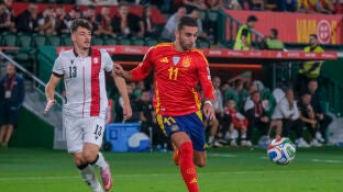 Ferran Torres, en el partido ante Georgia en Elche