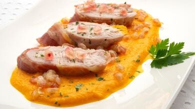 Solomillo de pavo con puré de zanahorias asadas, de Arguiñano: 