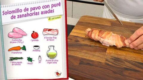 Ingredientes Solomillo de pavo con puré de zanahorias asadas