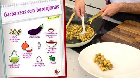 Ingredientes Garbanzos con berenjenas