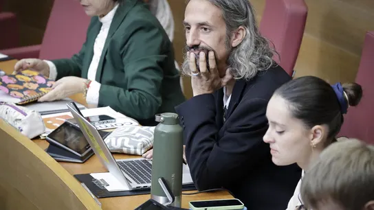 El diputado de Compromís en Les Corts Juan Bordera, este miércoles en el pleno - El diputado de Compromís en Les Corts Juan Bordera, este miércoles en el pleno -
