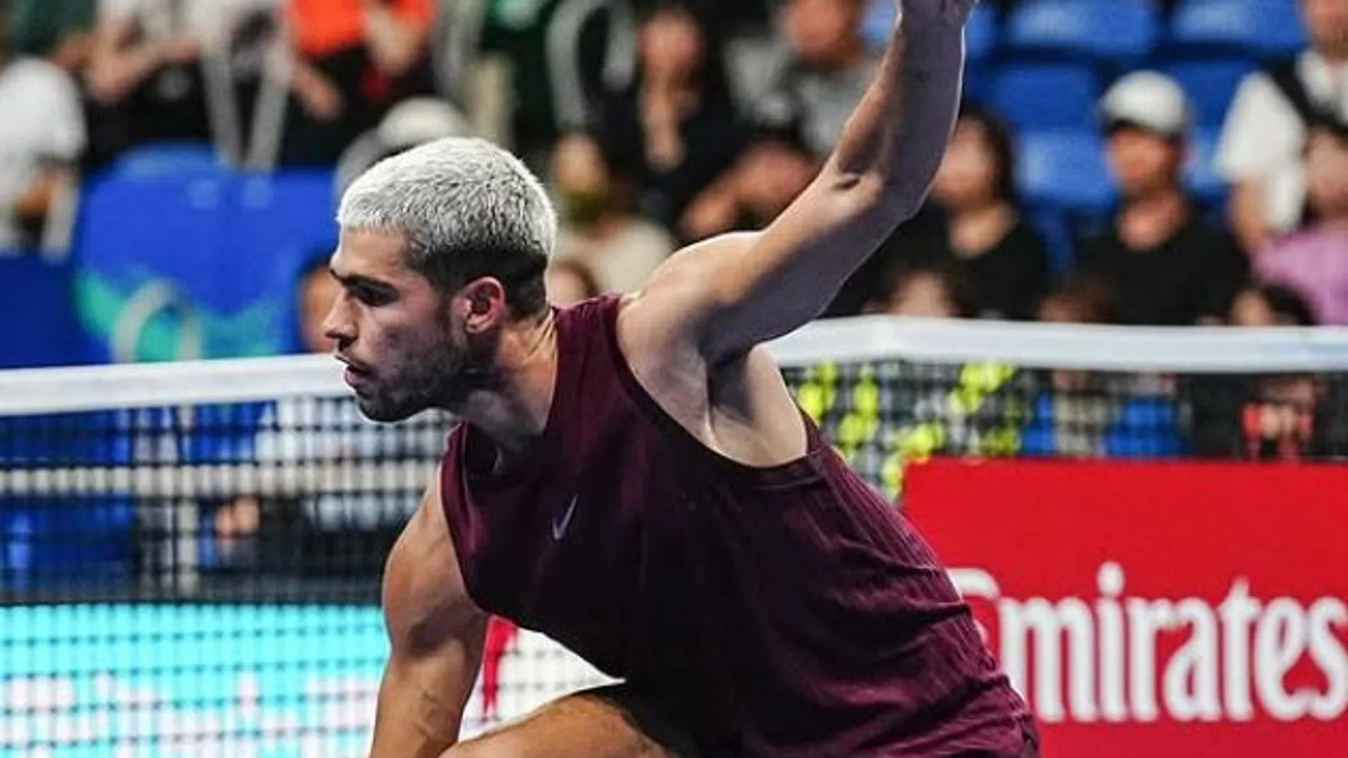 Carlos Alcaraz durante el torneo de Tokio Carlos Alcaraz durante el torneo de Tokio