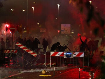 Una imagen de la protesta en Údine, Italia