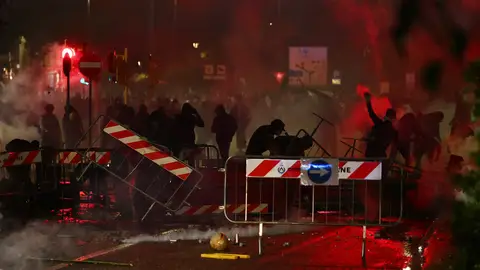 Una imagen de la protesta en Údine, Italia Una imagen de la protesta en Údine, Italia