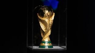 El trofeo de la Copa del Mundo de la FIFA
