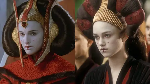 Natalie Portman y Keira Knightley en Star Wars Natalie Portman y Keira Knightley en Star Wars