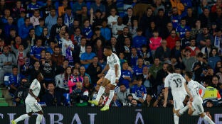 Mbapp&eacute; celebra el gol ante el Getafe (0-1)