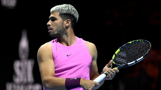 Carlos Alcaraz durante la final del Six Kings Slam