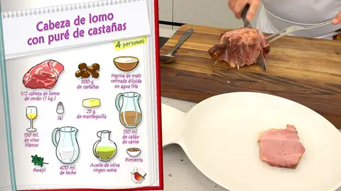 Ingredientes Cabeza de lomo con puré de castañas Ingredientes Cabeza de lomo con puré de castañas