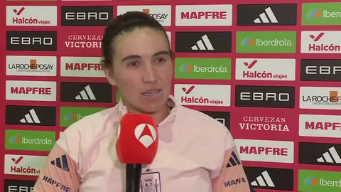 Mariona Caldentey, en la entrevista con Antena 3 Deportes Mariona Caldentey, en la entrevista con Antena 3 Deportes