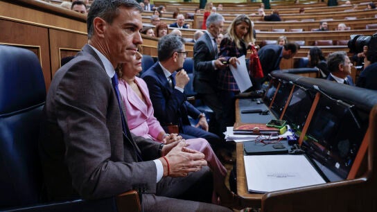 Sánchez en la sesión de control al Gobierno