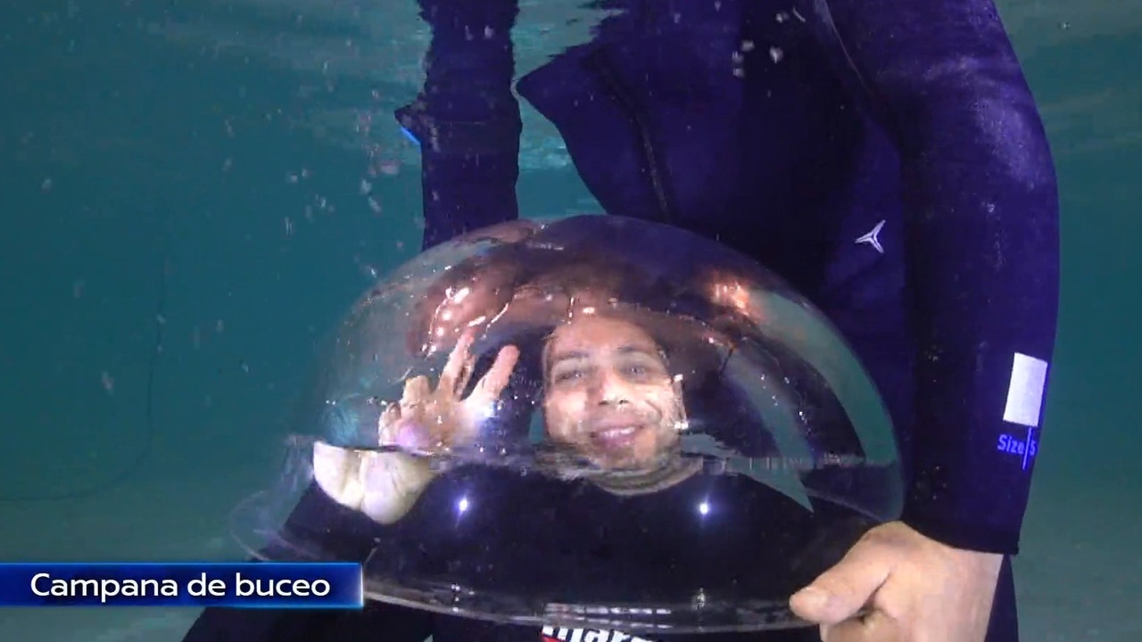 ¿En qué consiste una campana de buceo? Marron demuestra cómo se puede respirar debajo del agua ¿En qué consiste una campana de buceo? Marron demuestra cómo se puede respirar debajo del agua