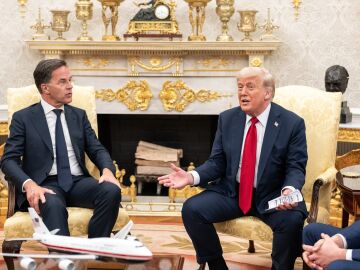 Mark Rutte y Donald Trump