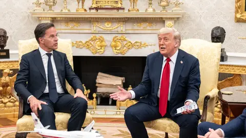 Mark Rutte y Donald Trump Mark Rutte y Donald Trump