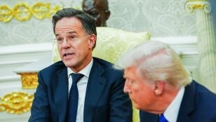 El secretario general de la OTAN, Mark Rutte, con Donald Trump en la Casa Blanca